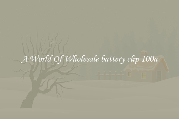 A World Of Wholesale battery clip 100a