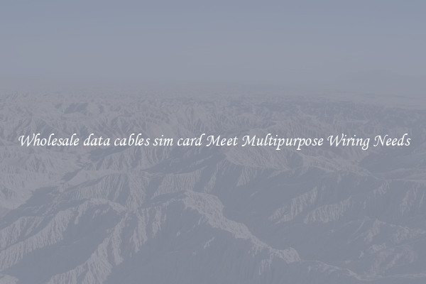 Wholesale data cables sim card Meet Multipurpose Wiring Needs