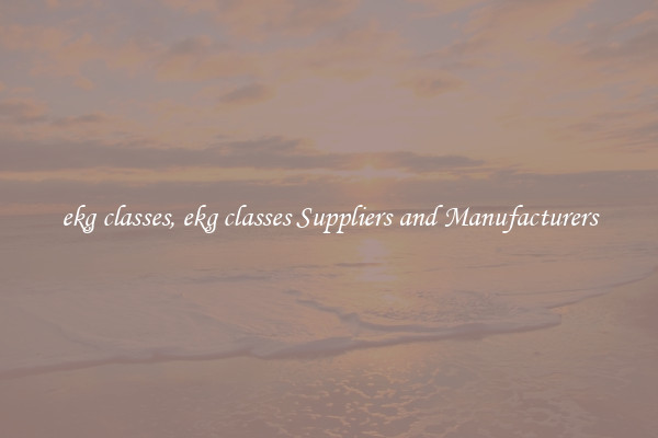 ekg classes, ekg classes Suppliers and Manufacturers