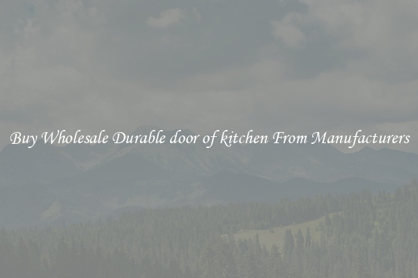 Buy Wholesale Durable door of kitchen From Manufacturers