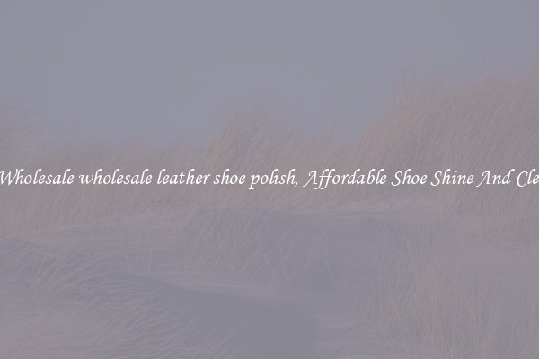Buy Wholesale wholesale leather shoe polish, Affordable Shoe Shine And Cleaning