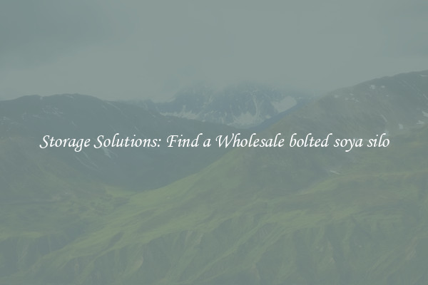 Storage Solutions: Find a Wholesale bolted soya silo