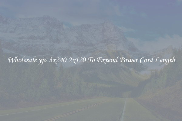 Wholesale yjv 3x240 2x120 To Extend Power Cord Length