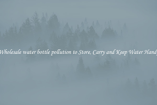 Wholesale water bottle pollution to Store, Carry and Keep Water Handy