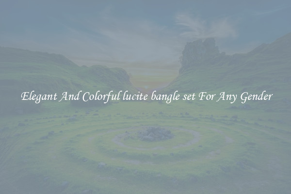 Elegant And Colorful lucite bangle set For Any Gender