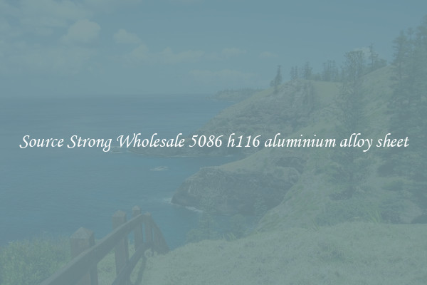 Source Strong Wholesale 5086 h116 aluminium alloy sheet