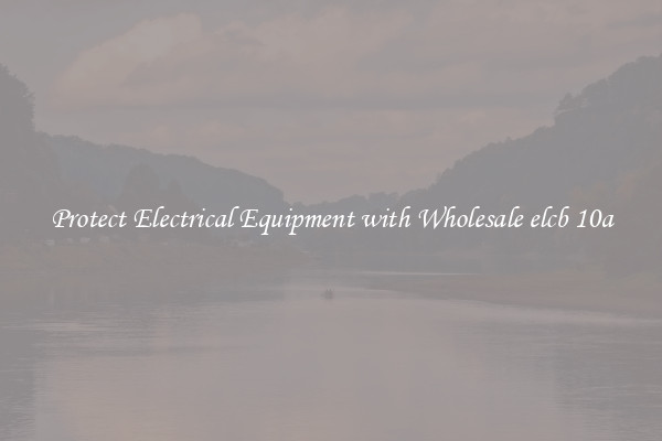Protect Electrical Equipment with Wholesale elcb 10a