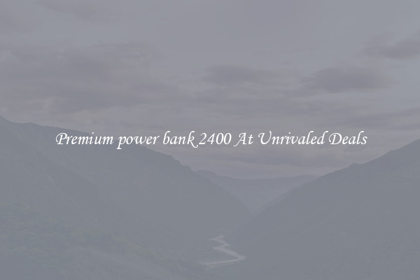 Premium power bank 2400 At Unrivaled Deals