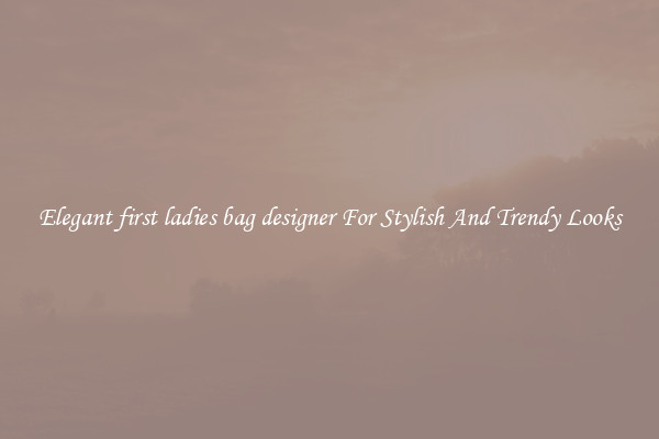 Elegant first ladies bag designer For Stylish And Trendy Looks