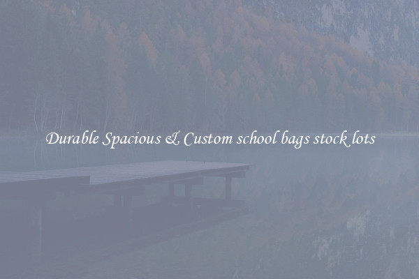Durable Spacious & Custom school bags stock lots