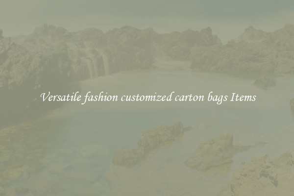 Versatile fashion customized carton bags Items