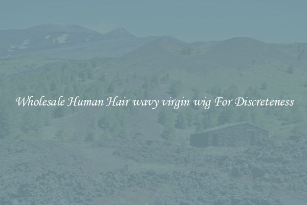 Wholesale Human Hair wavy virgin wig For Discreteness