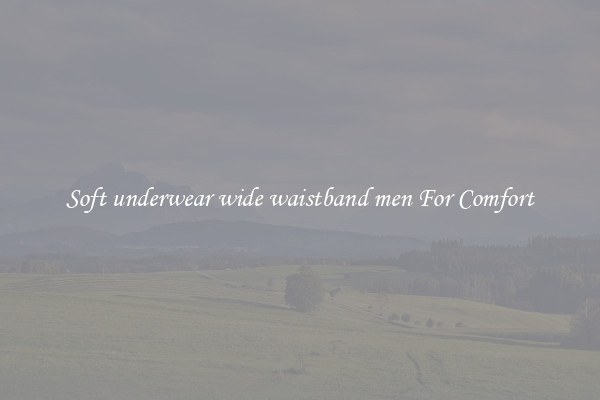 Soft underwear wide waistband men For Comfort