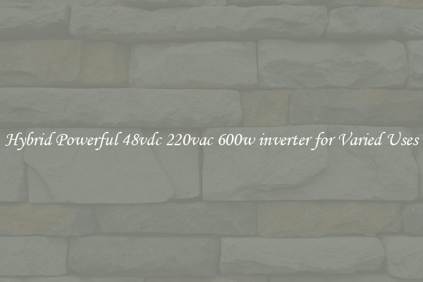 Hybrid Powerful 48vdc 220vac 600w inverter for Varied Uses