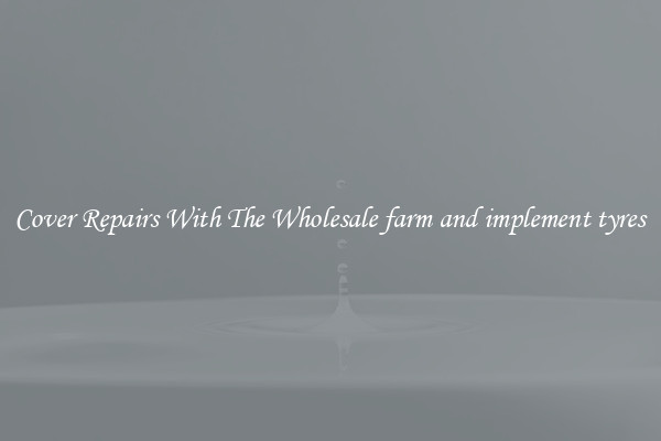  Cover Repairs With The Wholesale farm and implement tyres 