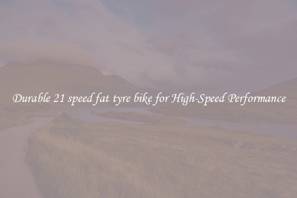 Durable 21 speed fat tyre bike for High-Speed Performance